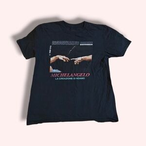 Source Unknown Black Michelangelo Art Tee